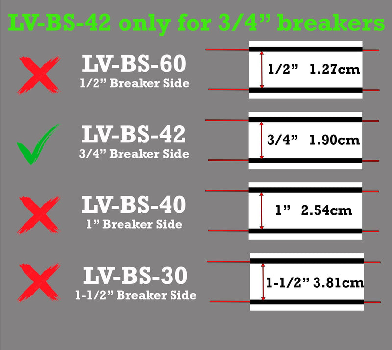 3/4" Breaker Side 42 Circuits 2 Labels Vinyl Fuse Box Circuit Breaker Panel Directory Labels Stickers Decals for All Electrical Panel/Load Centers Waterproof 3/4" 42 Circuits