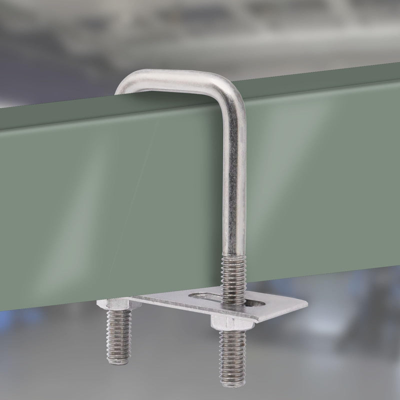 [Australia - AusPower] - U Bolts 1 Inch Wide, 70mm Length M6 Stainless Steel Square Tube Clamps with Nut and Plate (6 Set) 6 (M6) 25mmx70mm 