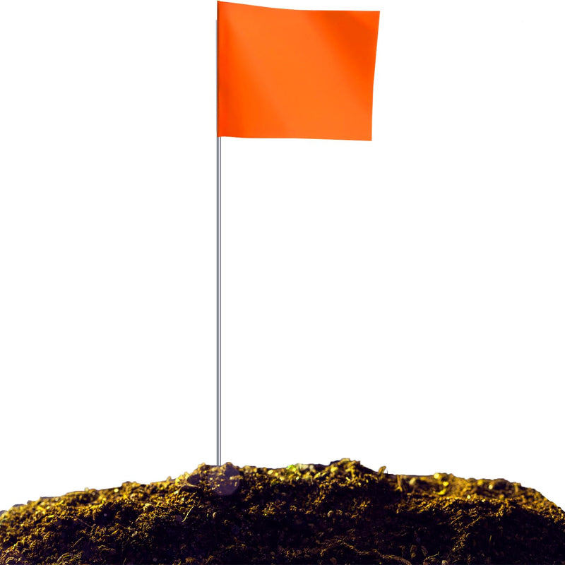 [Australia - AusPower] - Zozen 50Pack Marking Flags, Orange Yard Flags | 15x4x5 Inch, Marker Flags, Lawn Flags Markers, Irrigation Flags, Landscape Flags, Sprinkler Flags, Match with Measuring Wheel. 50 Pack 
