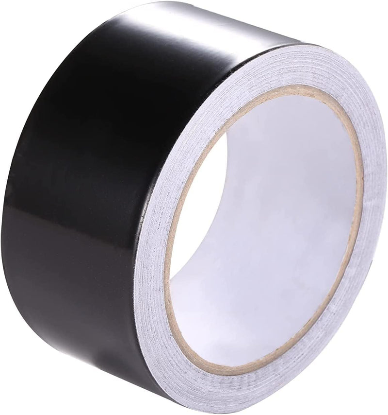 Black Aluminum Foil Tape - Car Sound Deadening Insulation Sealing Tape, Heat Resistant, Sound Dampening, Heavy Duty Waterproof, 2in x 66ft Black