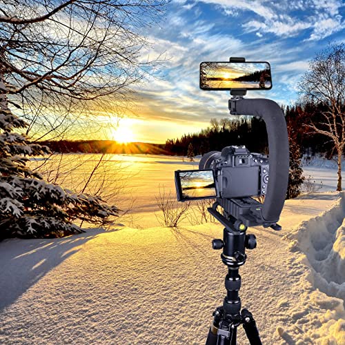 3-Shoe DSLR/Action Camera/Camcorder/Phone Stabilizer Expansion Cage Mount