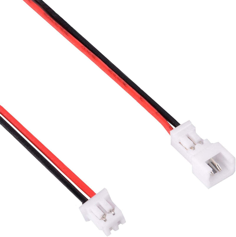 [Australia - AusPower] - Letool 30 Pairs JST 1.25mm 2 Pin Micro Male Female Connector Plug with Red Black Wire Cable 80mm 