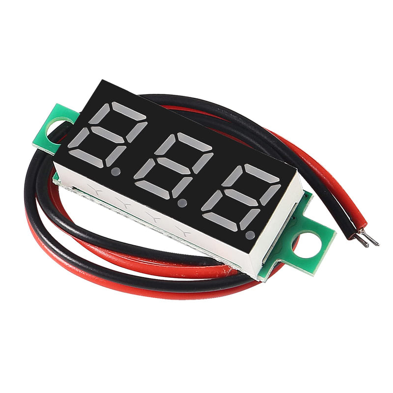 [Australia - AusPower] - 4PCS 0.28 Inch Two-Wire DC LED Digital Voltmeter 2.5V-30V Mini Digital Voltmeter Mix 4 Colors- Red/Green/ Blue/Yellow 