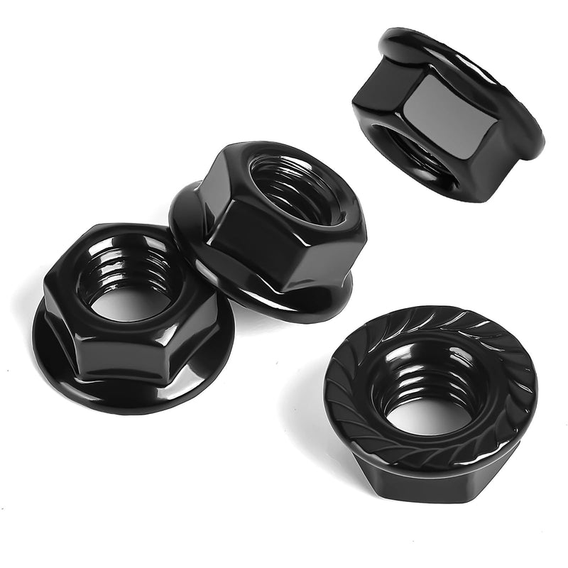 [Australia - AusPower] - 5/16-18 Serrated Flange Nuts Flanged Locknuts, Stainless Steel 18-8 Black Oxide, 25 PCS 5/16-18 
