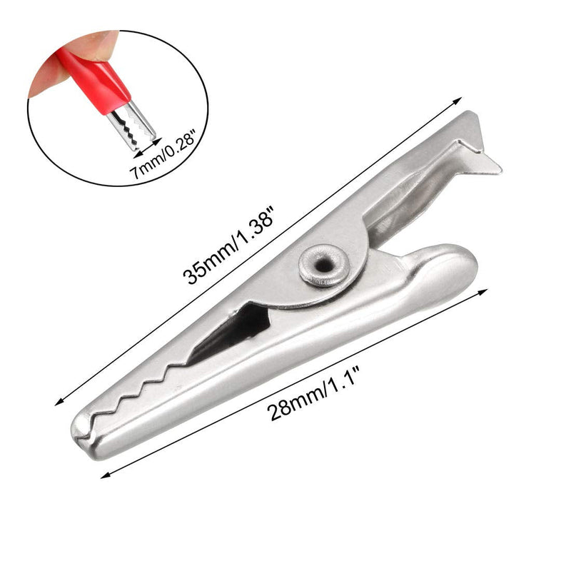 [Australia - AusPower] - uxcell Alligator Clips Clamps, Crocodile Alligator Jumper Electric Test Clips Helper with Protective Insulation Cover, 20pcs 