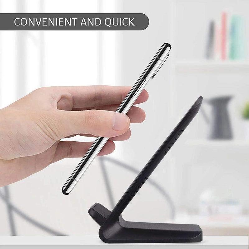 [Australia - AusPower] - Samsung Wireless Charger, 15W Fast Charging Stand for Samsung Galaxy S24/S23 FE/S23 Ultra/S22/S21/S20, Android Phone Wireless Charger Stand for Google Pixel 8/8 Pro/7a/7 Pro/6, iPhone 15/14/13/Pro/Max Black 