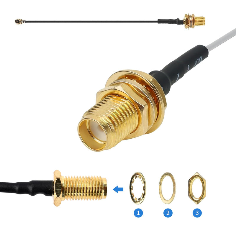 diymore 3-pack 868 MHz antenna, 10dBi gain for Meshtastic LoRa long-range soft whip antenna, 200mm SMA male (U.FL IPX) to SMA female cable, LoRa antenna for ESP32, LoRa 32 V3, LoRa V4 3 x antenna (868 MHz-10 dBi)