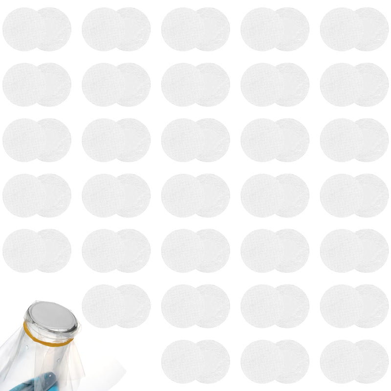 [Australia - AusPower] - 64 Pieces 20mm Synthetic Paper Self Adhesive Filter Discs Water Resistant Dustproof Breathable Mushroom Growing 