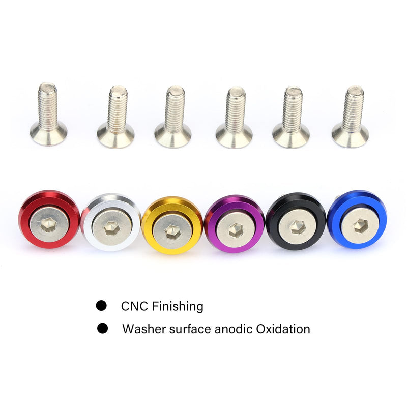 [Australia - AusPower] - 20 pcs CNC Finishing Countersunk Washer,M6x20mm 304 Stainless Steel Screw,for RC/FPV/PC/Drone/Mechanical Accessories Parts DIY Models (Black) Black 