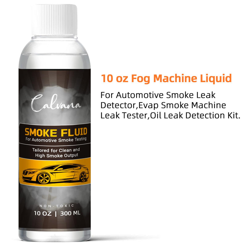 Calvana (2-Pack 10 fl.oz Smoke Machine Liquid, Oil Leak Detection Kit, for Automotive Smoke Leak Detector 2