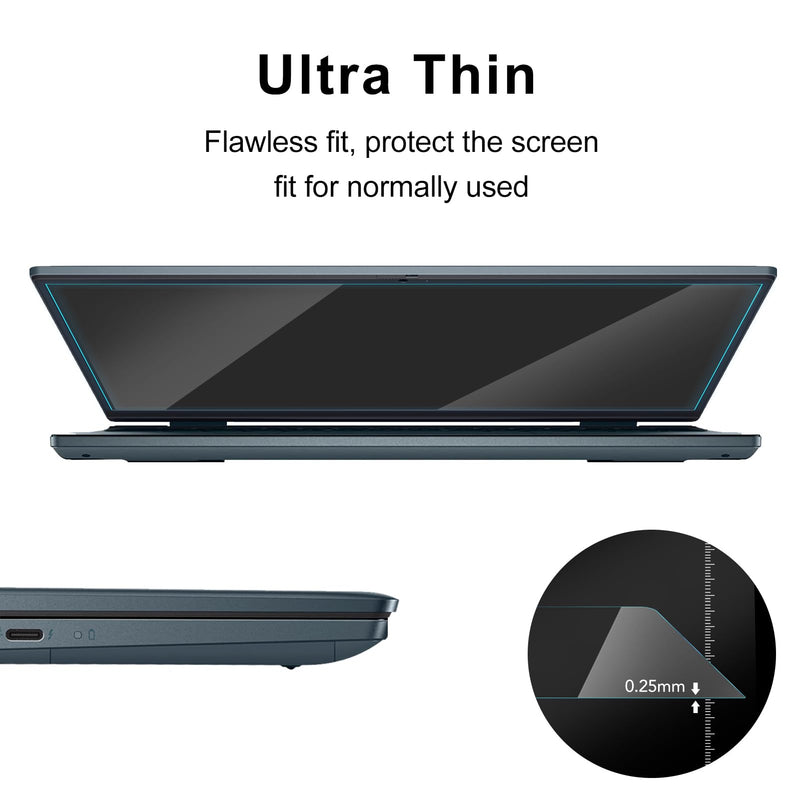 [Australia - AusPower] - 2Pack 15.6" Universal Laptop Screen Protector Tempered Glass Compatible with HP/Dell/Acer/ASUS/Samsung/Lenovo/MSI/Toshiba/LG/Razer Blade 16:9 Aspect Ratio Screen, Bubble Free,Anti Scratch Ultra-Clear Tempered Glass Film 