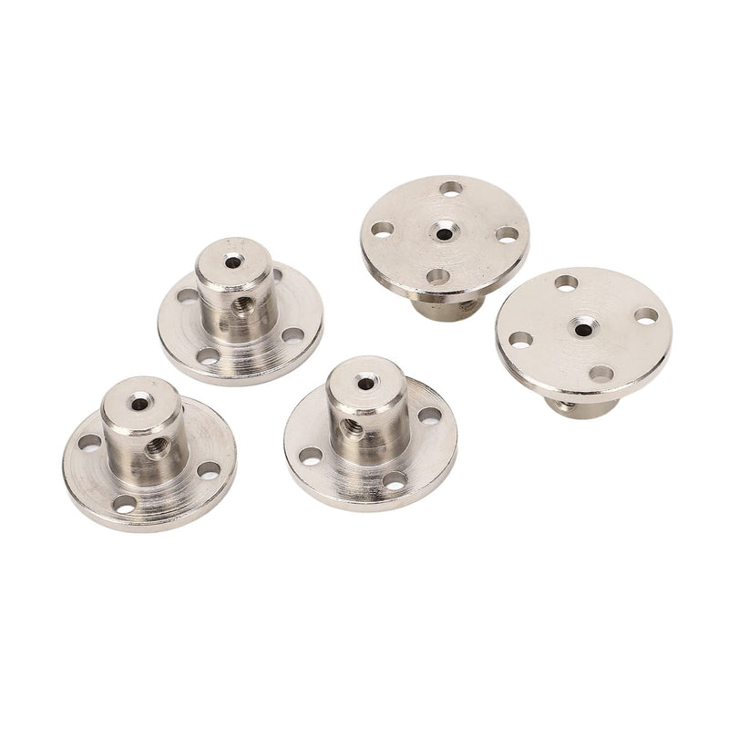 [Australia - AusPower] - 5 Pack 2mm Flange Coupling Connector, Steel Model Coupler Accessory, Shaft Axis Fittings for DIY RC Model Motors, Hardware, High Hardness Coupling Connector, Silver 
