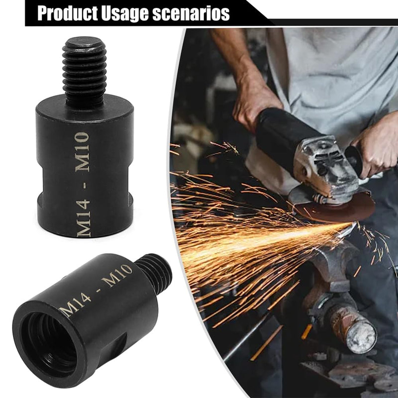 [Australia - AusPower] - Aoyswuz Pack of 2 Angle Grinder Converter Adapter Suit Alloy Steel M14 to M10 Thread Converter for Angle Grinder Polisher Drill Interface 
