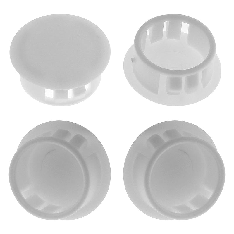 [Australia - AusPower] - 25Pcs 3/4 Inch(19mm) White Hole Plug Plastic Hole Cover, Round End Cap Plug Flush Type Tube Insert Plug, Pipe Post Plug Panel Plug for Chair Furniture Glide Protectors 3/4" / 19mm(25Pcs) 