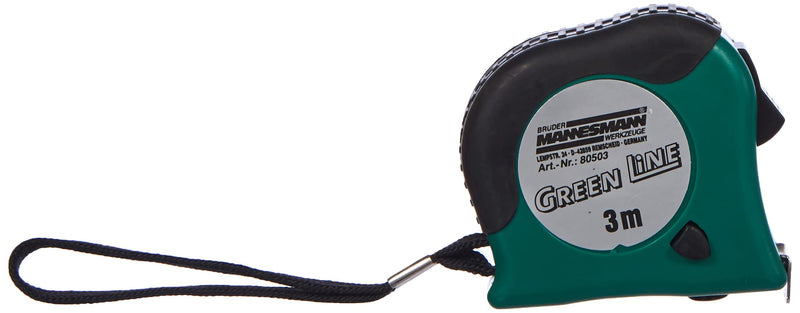 [Australia - AusPower] - Brüder Mannesmann Tape measure, 3 m x 16 mm, green/black casing, M80503 