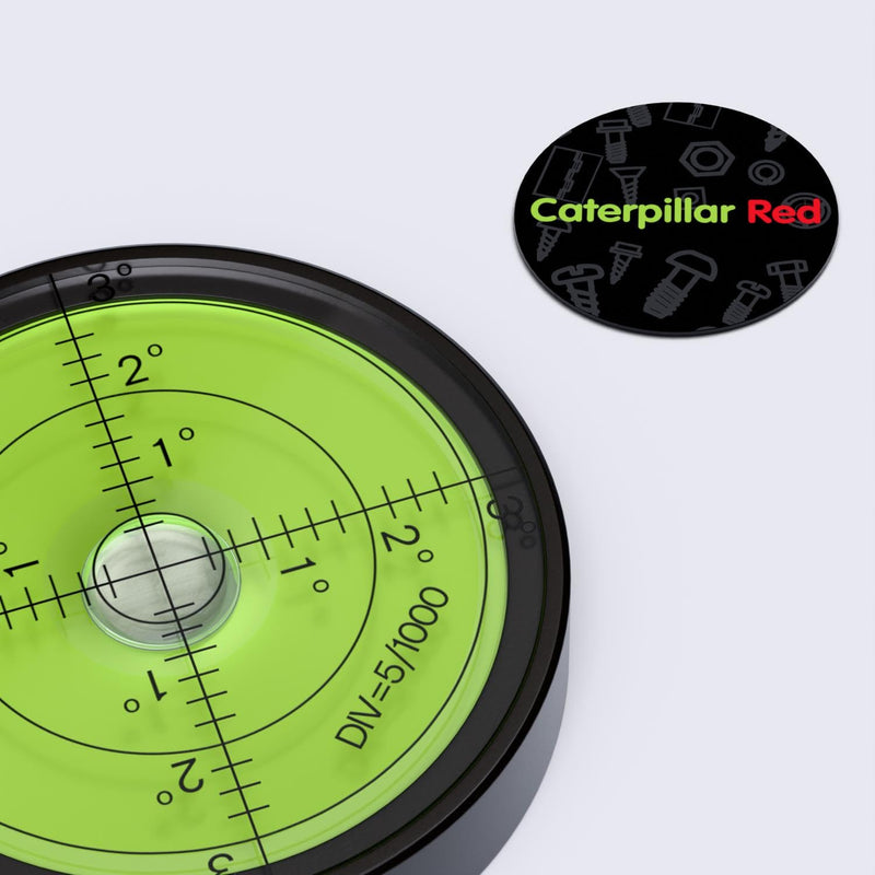 [Australia - AusPower] - Magnetic Metal Large Spirit Bubble Level 60mm Diameter, (2 23/64 in), Surface Level - Metal Housing, Bulls Eye Bullseye, Green/Black 