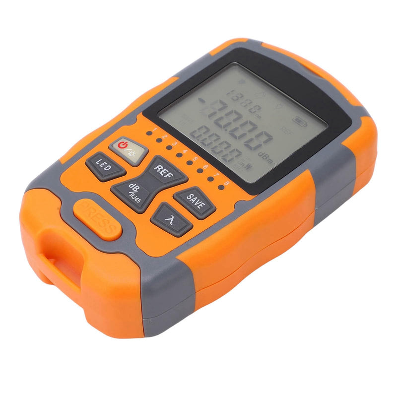 [Australia - AusPower] - Mini Optical Power, Optical Power Meter Tester Multimeter with LED Light Kit Network & Cable Testers Meter Portable Fiber 