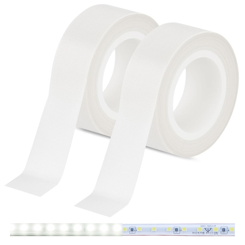 Light Soften Tape 2 PCS 0.78inx32.8ft LED Light Strip Masking Tape for Slightly Diffuser Light,White White