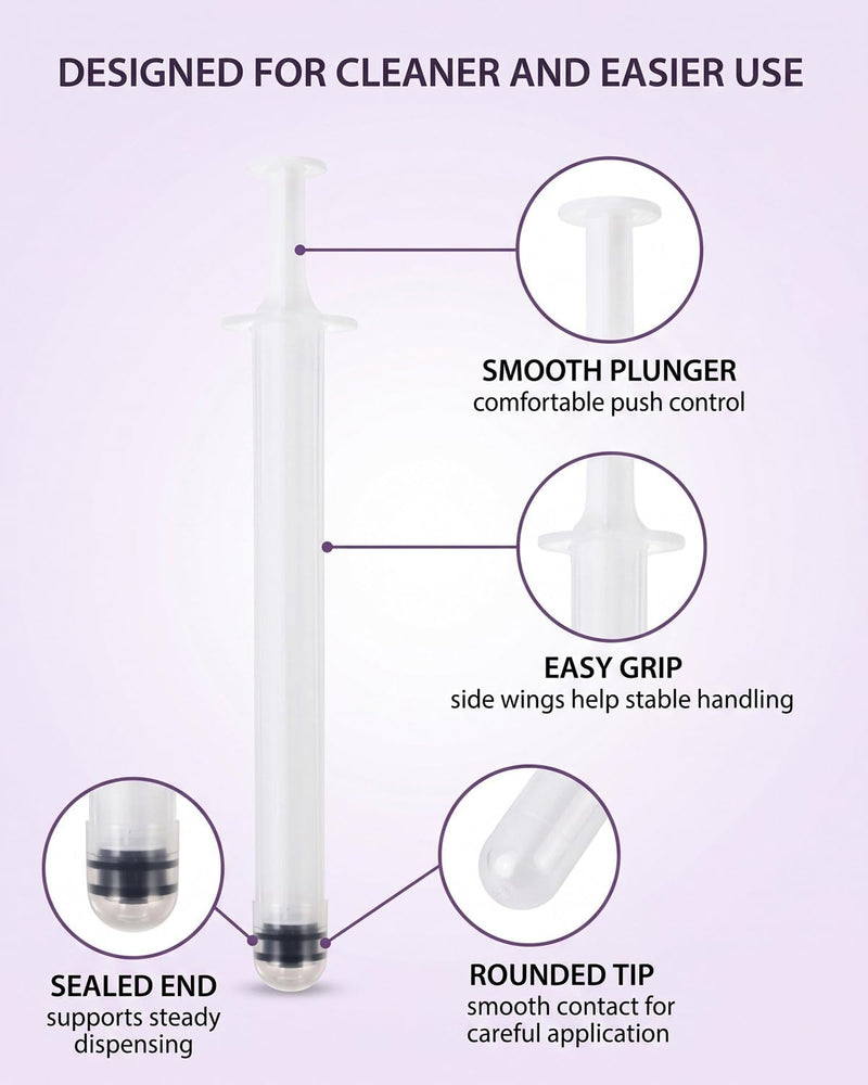 Vaginal applicator, 10 pieces – individually wrapped, for Vagisan lactic acid suppositories and ovules. Hygienic dosing aid for creams and gels. Precise, contactless application.