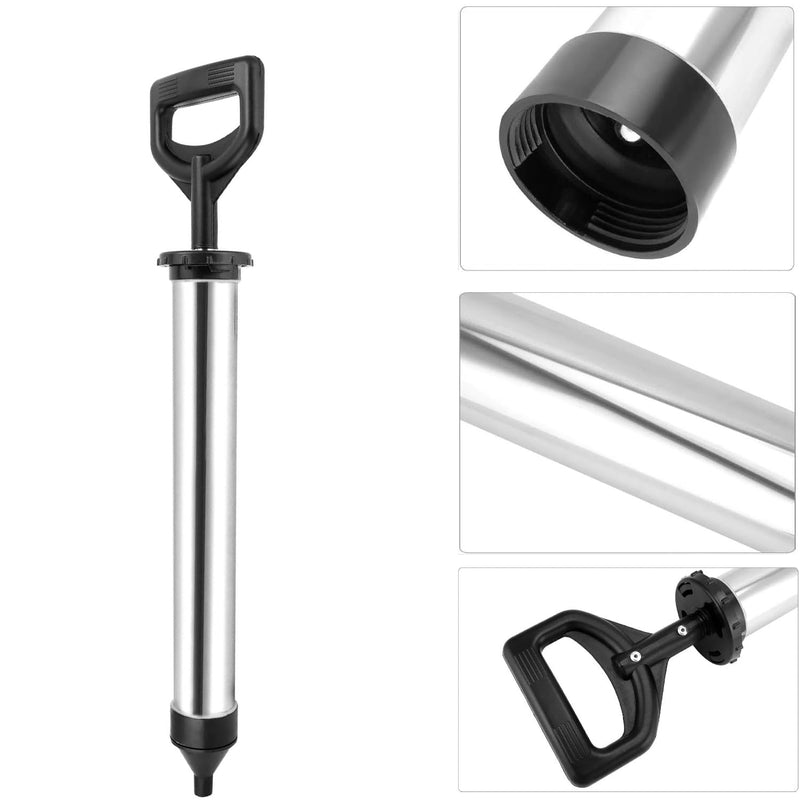Mortar Pointing Grouting Gun, Cement Caulking Pump with 5 Nozzles for Grouting of Doors & Windows, Stainless Steel Mortar Sprayer Applicator Tool for Grouting, Sealing, Joint Filling (Black) Black