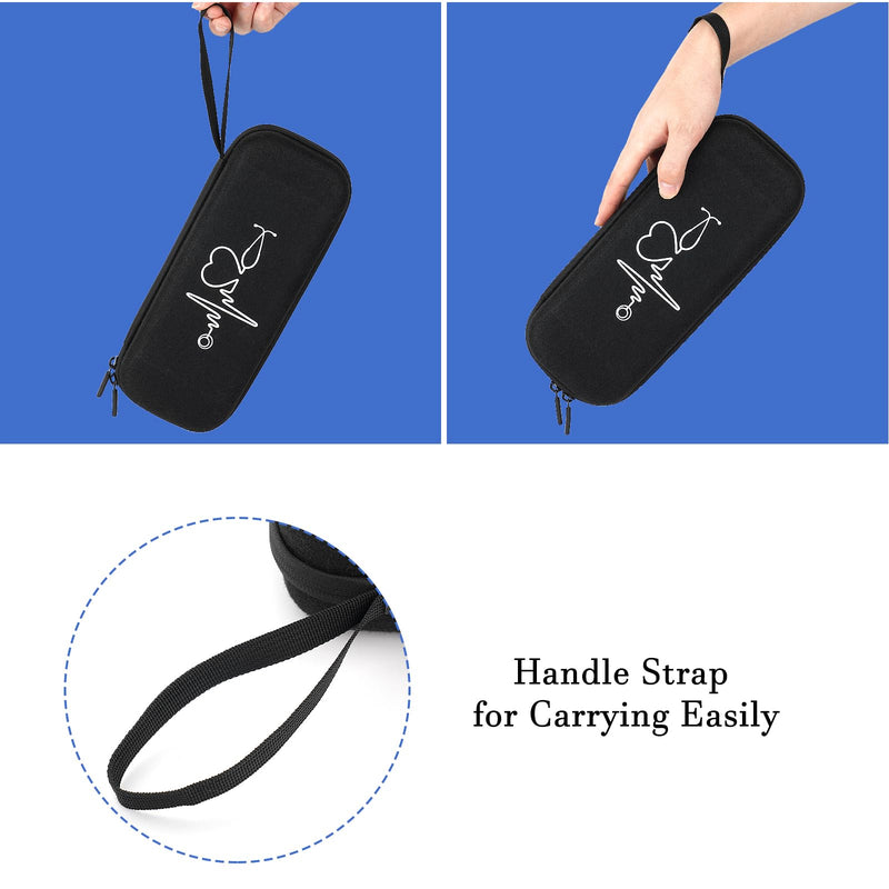 [Australia - AusPower] - Stethoscope Case for 3M Littmann Classic III,Stethoscope Bag for Lightweight II S.E,Cardiology IV,Extra Room for Doctor & Nurse Accessorie Black 