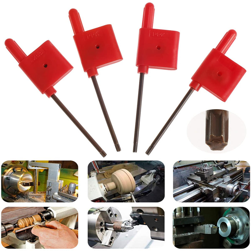 [Australia - AusPower] - Lathe Turning Tool Set Metal Boring Bar S06K/S07K/S08K/S10K-SCLCR06 Mini Cutting Tool with 10Pcs Carbide Inserts CCMT060204 and 4Pcs Wrenches(4PCS) 4pcs-sclcr06 