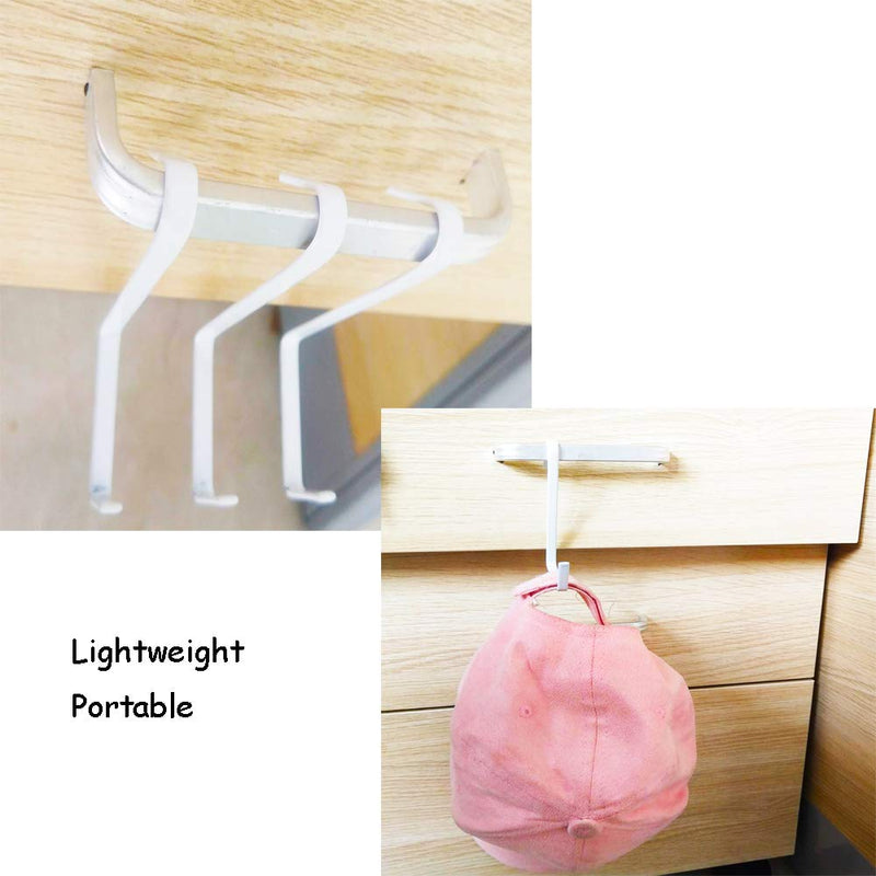 [Australia - AusPower] - OJYUDD 12 Pack White Smart Over The Door Hook,2 Side Metal Z Hooks,S Hooks for Hanging Coats,Bags,Towels for Bathroom,Kitchen,Office 