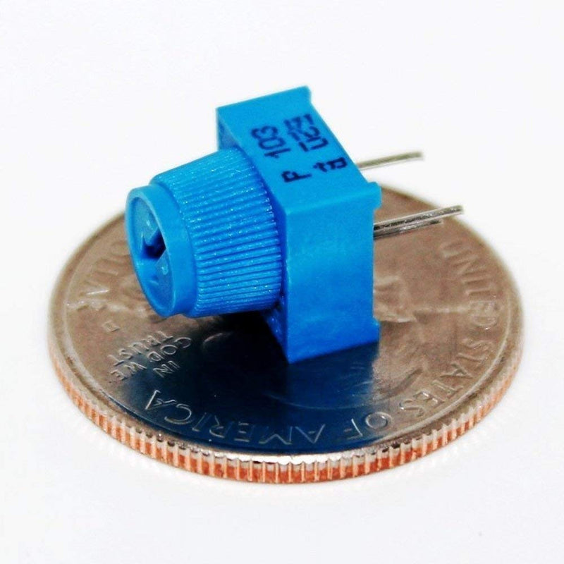 Breadboard Trim Potentiometer with Button 10K for Arduino Pack of 10