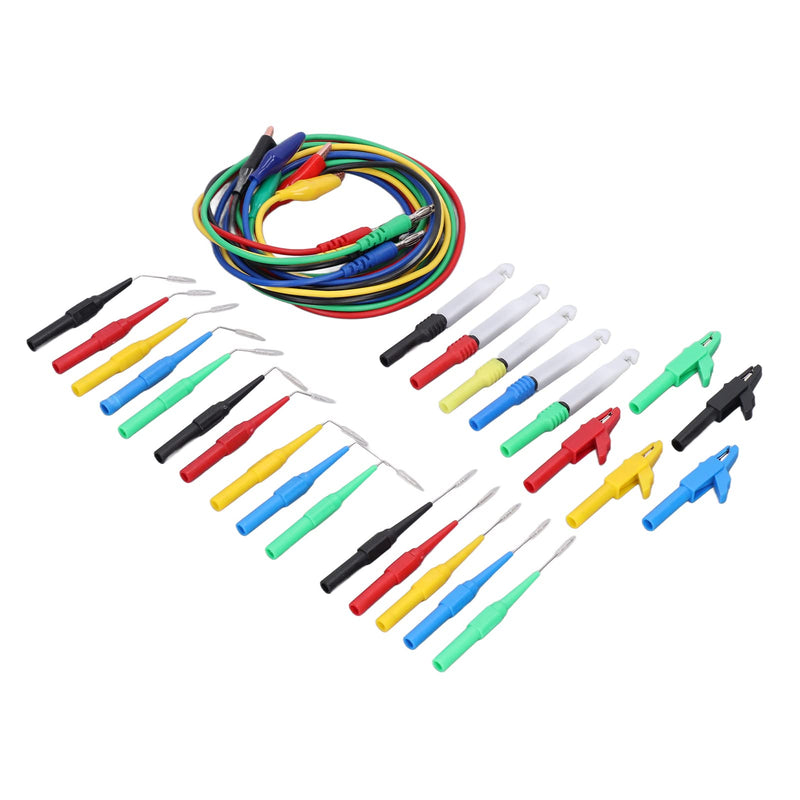 [Australia - AusPower] - Banana Plug Test Leads Kit 90° 135° 180° Back Probes 4mm Banana Plug Kit for Car Repairing Diagnostic Circuit Testing 
