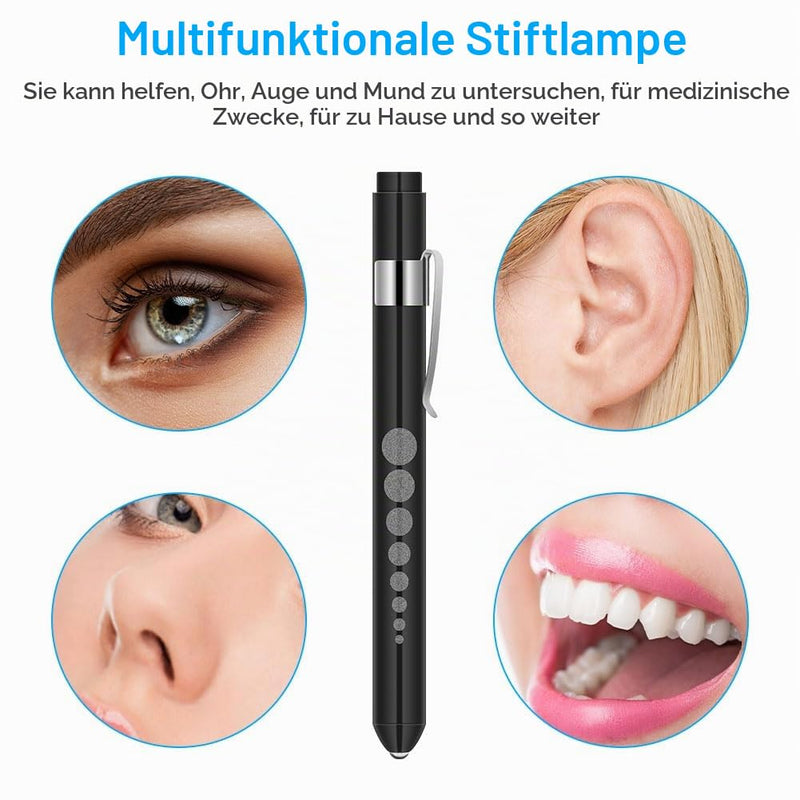 Light Pupil Light, flintronic Diagnostic Light, Pupil Light, Medical Penlight, Reusable Diagnostic LED Pen Torch, Torch Light Pen with Pocket Clip for Doctors, Pack of 5 | Medical Penlight, Reusable Diagnostic LED Pen Torch, Torch Light Pen with Pocket...