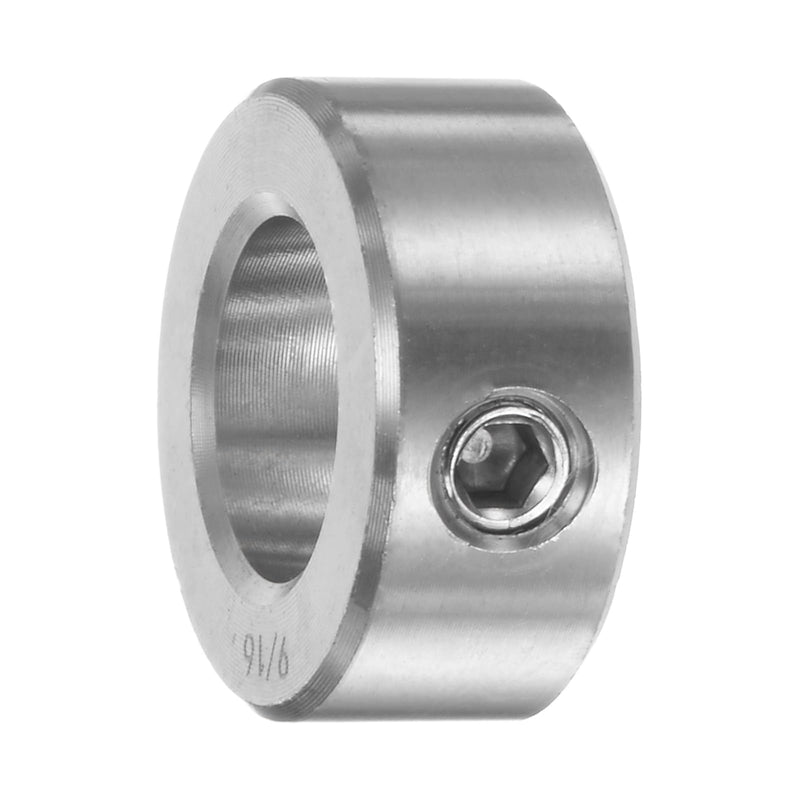 [Australia - AusPower] - HARFINGTON 2pcs Shaft Collar 9/16" Bore 304 Stainless Steel Set Screw Shaft Collars, 1" OD, 7/16" Width, for Wheel Barrow Axle, Gearbox Assemblies, Machine Tools, Industry 