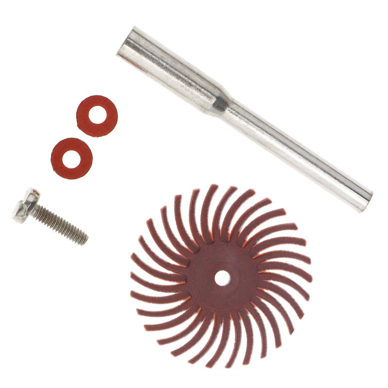 Set of 60 Disc Brushes, Radial Bristle Disc Wheel Bushings, 6-Piece Kit, Grinding Brush, Rotary Tool for Dremel Tool Jewellery, Polishing