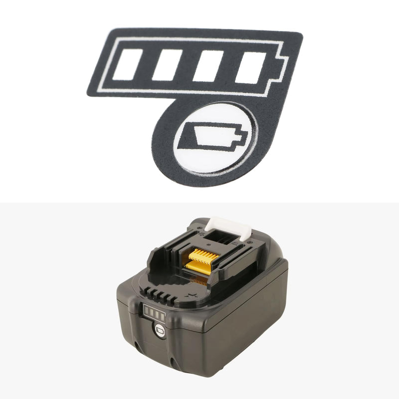 10Pcs Battery LED Sticker Label 22x19x10mm Compatible with Makita BL1830 BL1430
