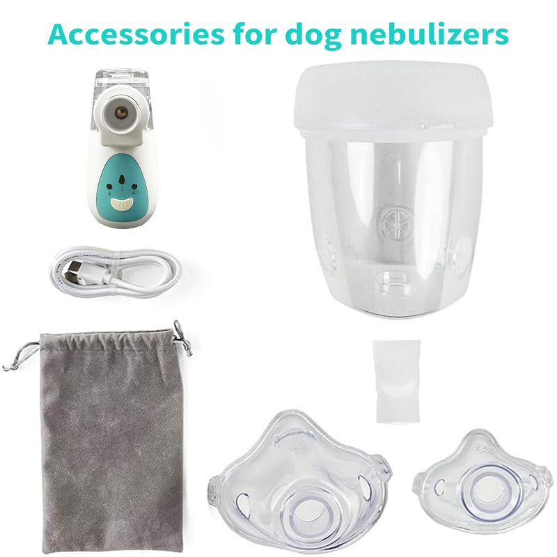 Pet Nebulizer for Dogs, Dog Nebulizer and Inhaler Mask for Dog,Low Noise, Suitable for Large Dogs, Green L