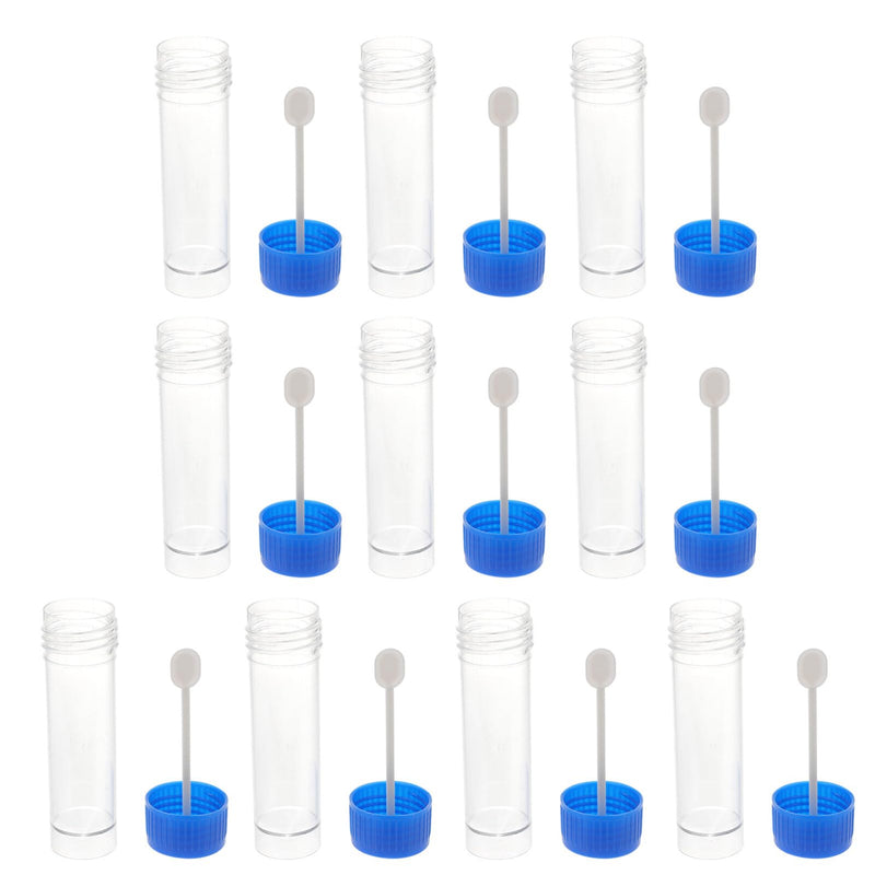 [Australia - AusPower] - Totority Stool Containers Sample, 10 Pcs Specimen Cup with Lid Stool Container 25-30ml Specimen Cup with Spoon Lid Urine Cups for Laboratory Medical Use 