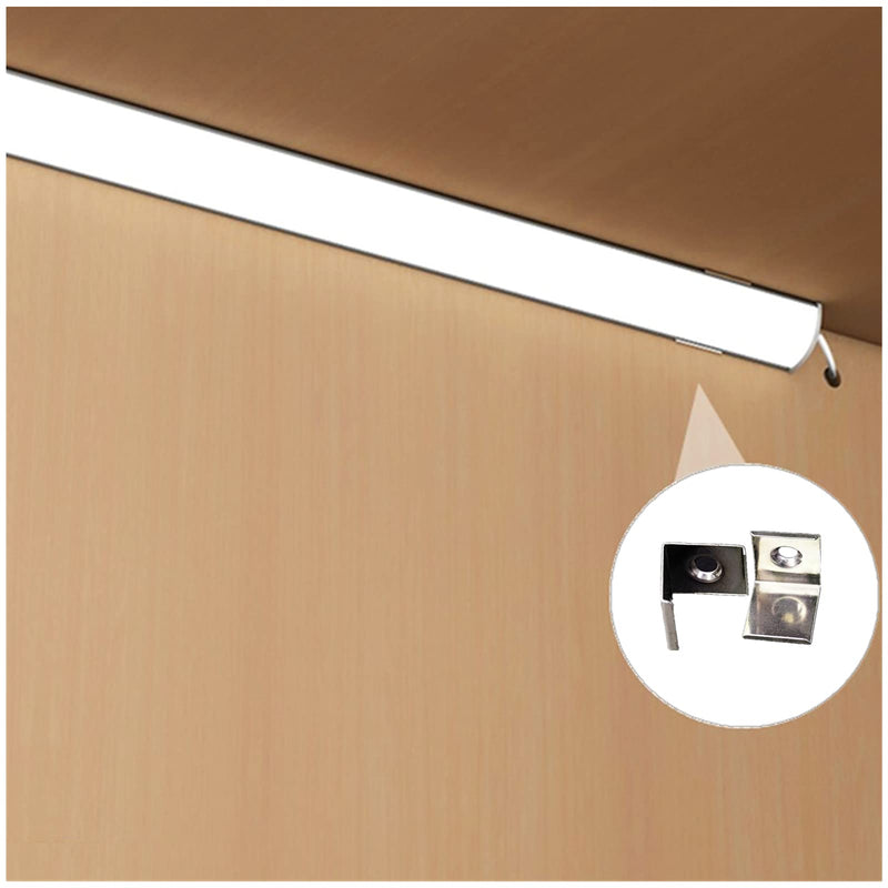 THMOOTHER 5-Pack 3.3FT 1Meter V Shape LED Strip Aluminum Channel Diffuser System, Extruded Alu Track Milky Cover with Corner Connector and Mounting Kit,Easy Cut and Installed Curved Lens Profile