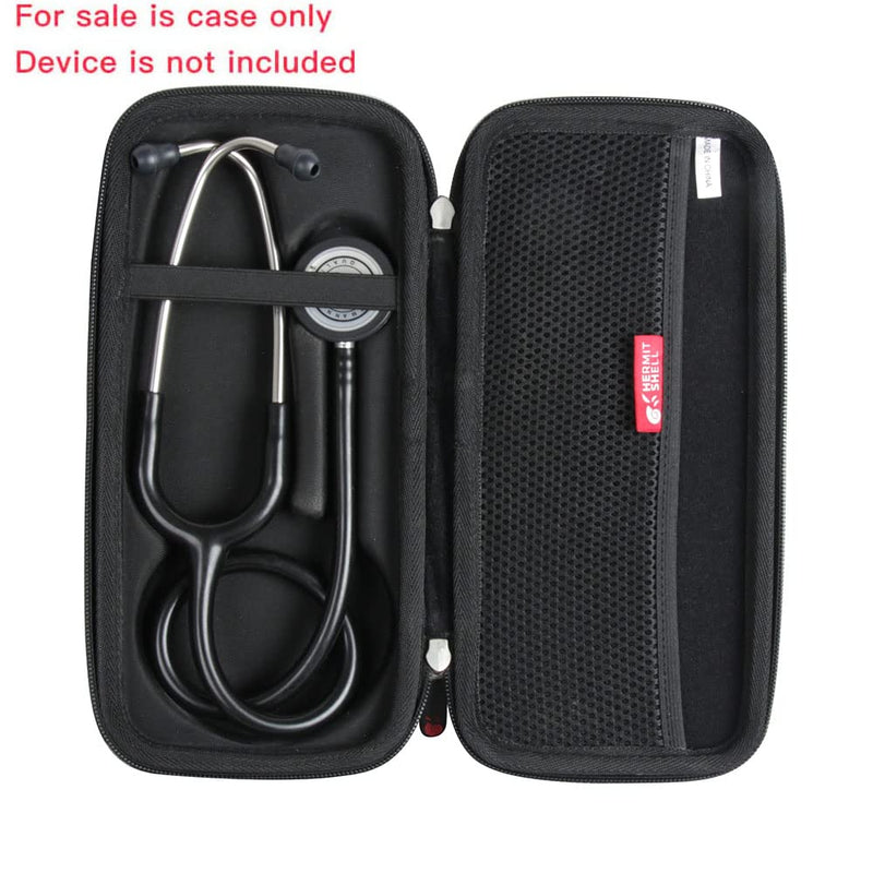 [Australia - AusPower] - Hermitshell Travel Case for 3M Littmann Classic III Monitoring Stethoscope (Black) Black 