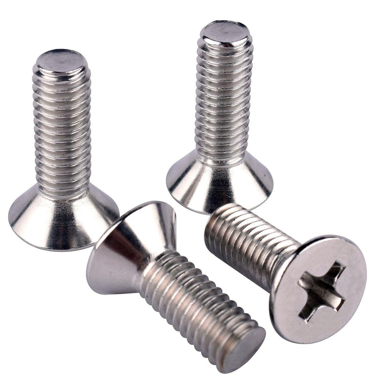 [Australia - AusPower] - 50Pcs #8-32 x 1/2" UNC Phillips Flat Countersunk Head Machine Screws, 304 Stainless Steel 18-8, Full Thread, Coarse Thread #8-32 x 1/2" (50PCS) 