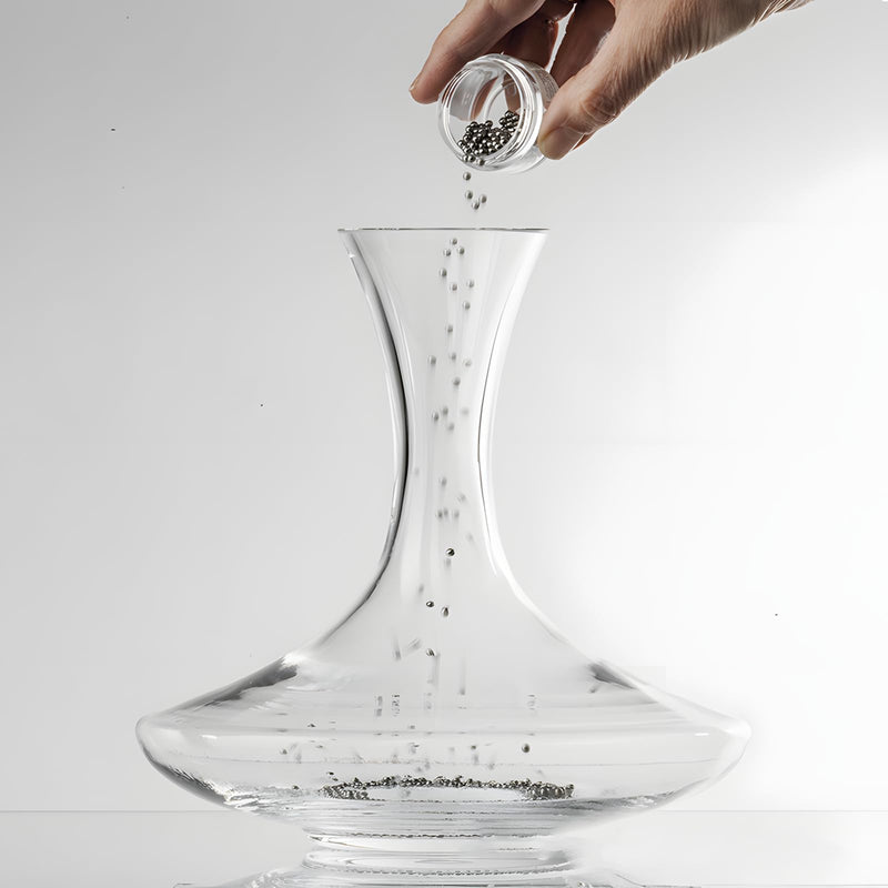 [Australia - AusPower] - Cleaning Beads – 1000 Balls Stainless Steel Cleaning Balls, Nut Milk Bag 8 x 10 cm, for Cleaning Carafes, Decanters, Vases or Bottles (Filter Bag + Cleaning Pearls) 