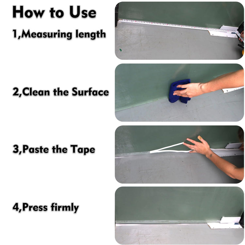 Silicone Seal Weather Stripping Tape 16.5 Feet Strip Bottom Draft Insulation Stopper Tape Weatherproof Soundproof for Door or Window Bathroom Shower Glass Gaps（25mm*5m） 25 mm x 5 m