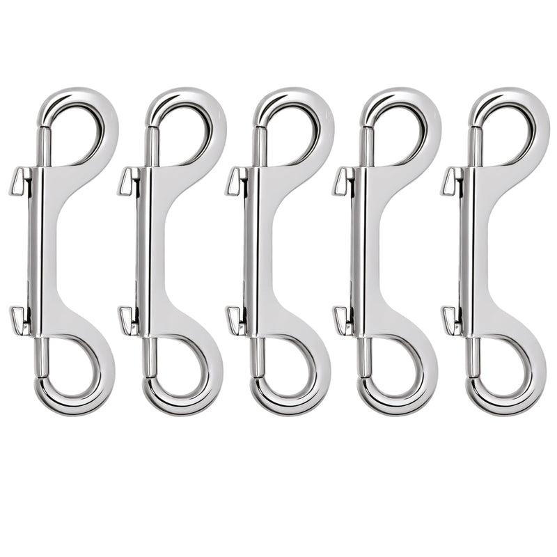 10PCS 3.8 Inch Double Ended Bolt Snaps Hooks Zinc Alloy Heavy Duty Snap Hook Clasps Double Ended Trigger Snap Hooks for Key Chain Small Cage(10, 3.8 Inch) 10