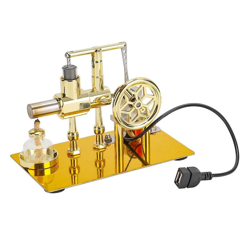 [Australia - AusPower] - Hot Air Stirling Engine Motor Education Model Electricity Power Generator LED Lights Kit Teaching Stirling Engine Kit for Adults Desktop Educational Toy Gift for Engineers (KTP01) KTP01 