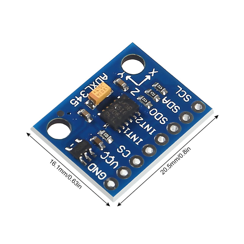 [Australia - AusPower] - 4PCS GY-291 ADXL345 3-Axis Digital Acceleration Gravity Tilt Module IIC SPI Transmission 4pcs 