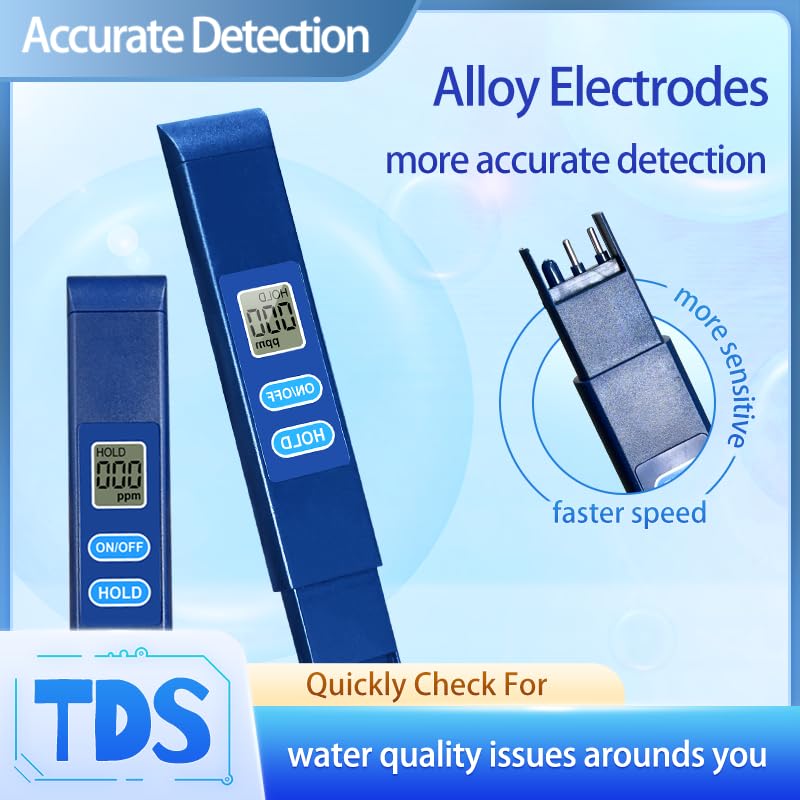 [Australia - AusPower] - 2 PCS TDS Meter-Digital Water Tester, Dissolved Solids Test Kit, Fast & Accurate Measurements - Ideal for Drinking, Tap, Pond, Well, Pool, Aquarium, RO/DI, Hydroponics 