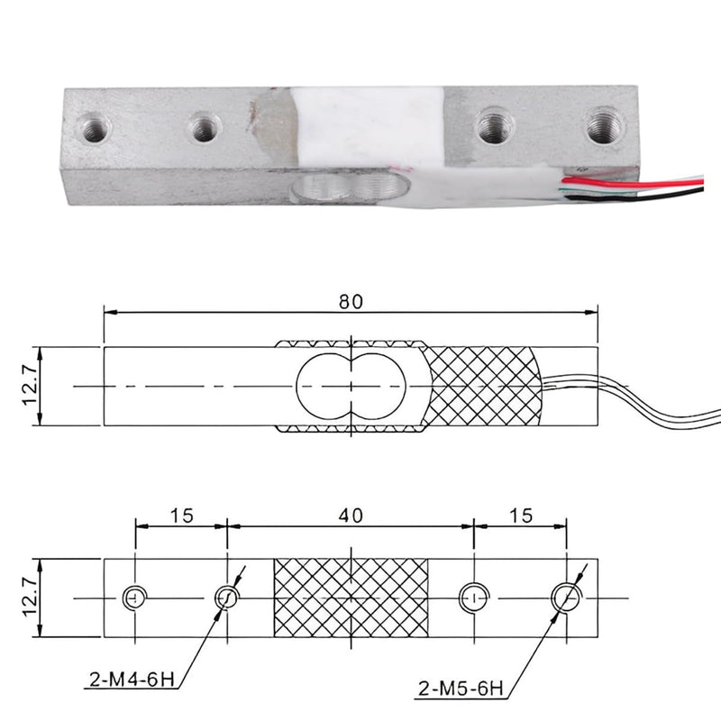 SYLEN 2 Set 2kg Digital Load Cell Weight Sensor + HX711 AD Weighing Sensor Module, for DIY Electronic Portable Kitchen Scales