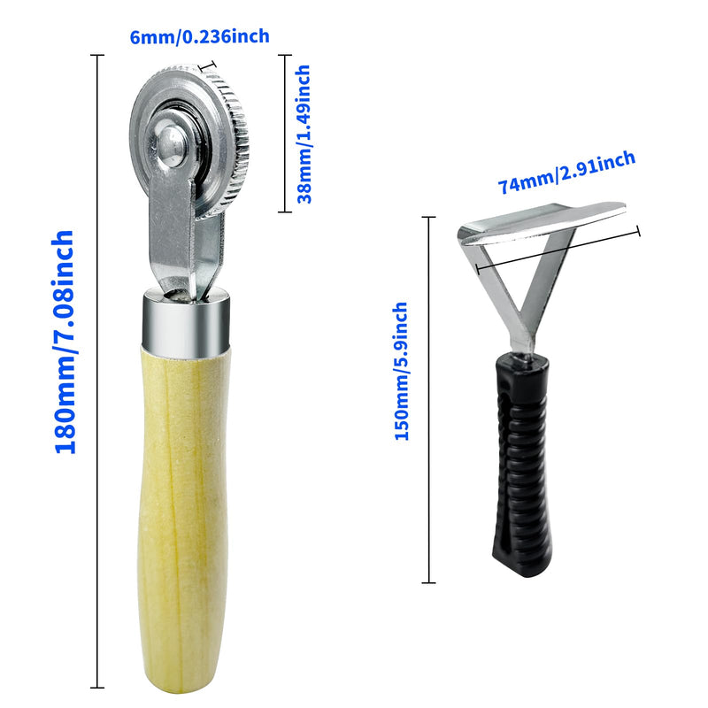 [Australia - AusPower] - 54Pcs Tire Patch Kit Heavy Duty, Tire Repair Tools 42 mm 55 mm Tungsten Steel Buffing Wheel with 32/42/58mm Tire Patches, Inner Liner Scraper, Tire Patch Roller for Car Grinding Polishing Accessories 
