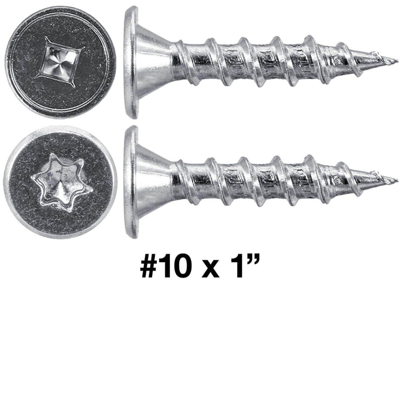 #10 x 1 Low Profile Pancake Head - Wood to Metal Roofing Screws for Standing Seam Roofs - Zinc Plated (Qty 250) 10x1"