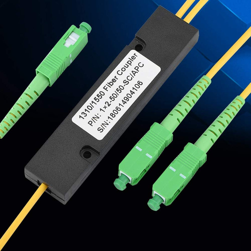 DEWIN Fibre Optic Cable Splitter, Fibre Optic Cable SC APC 1X2 FBT Singlemode Fiber Optic Splitter SC/UPC PCL Splitter
