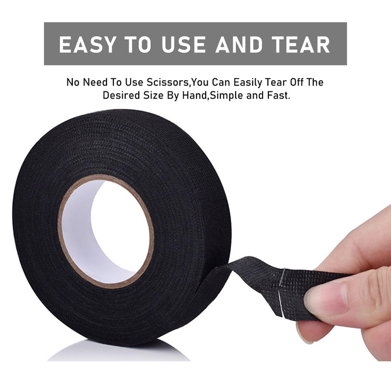 Wire Harness Tape,High Temp Self-Adhesive Felt Cloth Electric Tape for Engine Bay Wire Loom, Noise Reduction & Protection, 3/4 inch x 50 FT, 10 Rolls
