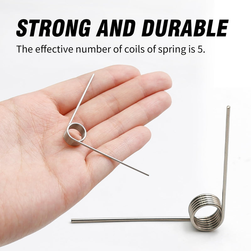 [Australia - AusPower] - 10Pcs Stainless Steel Small Torsion Spring 50Mm 90 Degree Torsional Spring 
